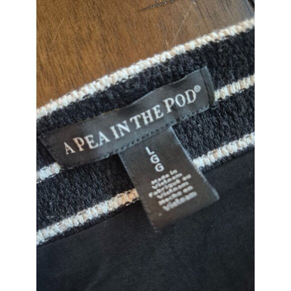 A Pea In The Pod Maternity Black & White Striped Dress size L - Picture 4 of 5